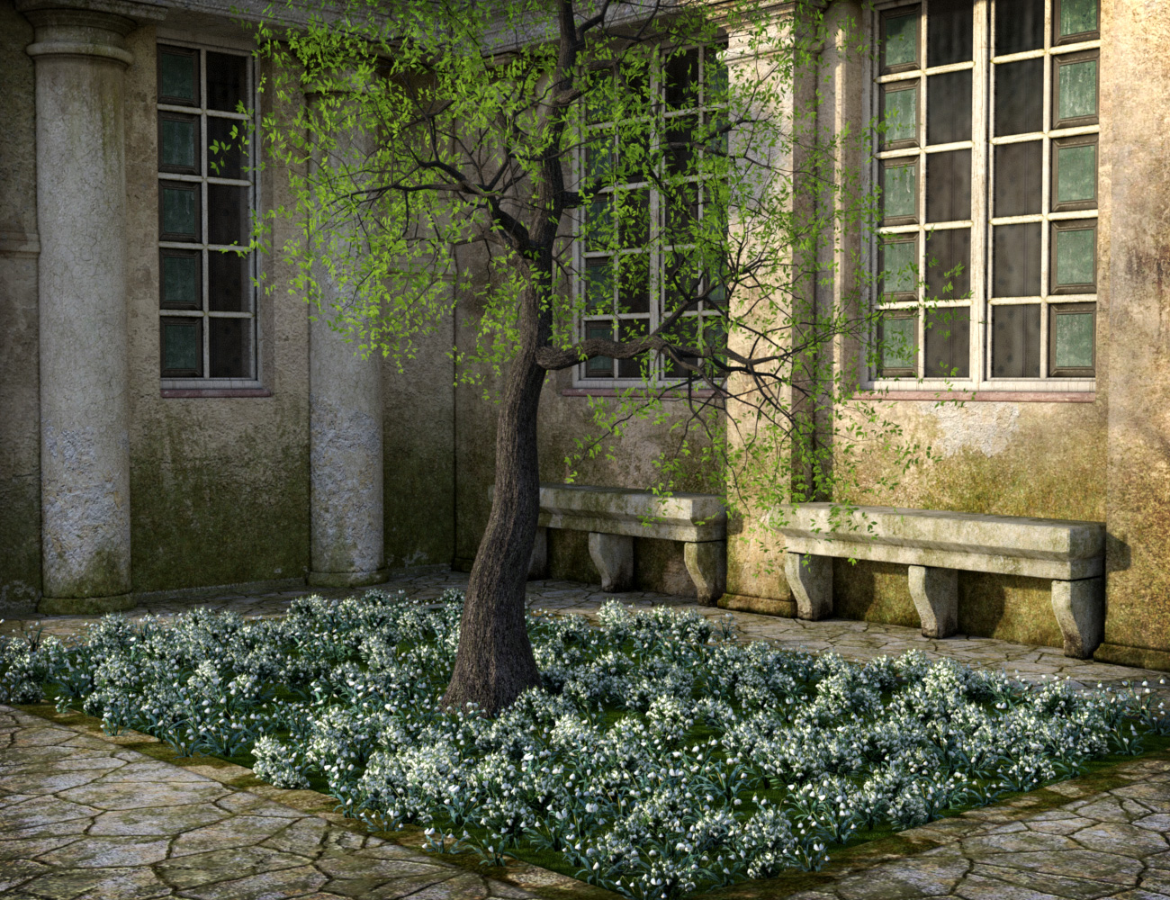 Scattered Plants: Spring Flowers Scattered Plants: Spring Flowers by: esha, 3D Models by Daz 3D