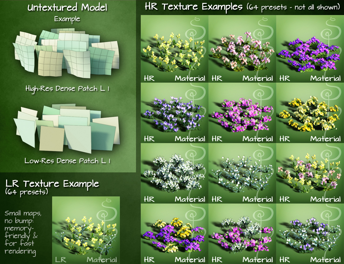 Scattered Plants: Spring Flowers by: esha, 3D Models by Daz 3D