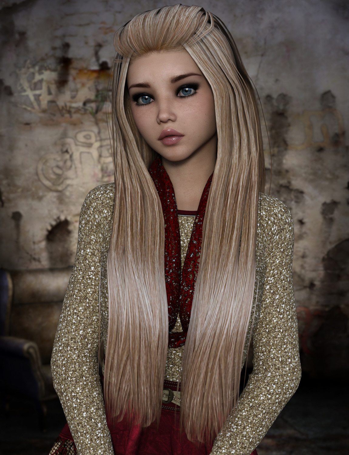 Fawna Hair for Genesis 3 Female(s) by: Propschick, 3D Models by Daz 3D