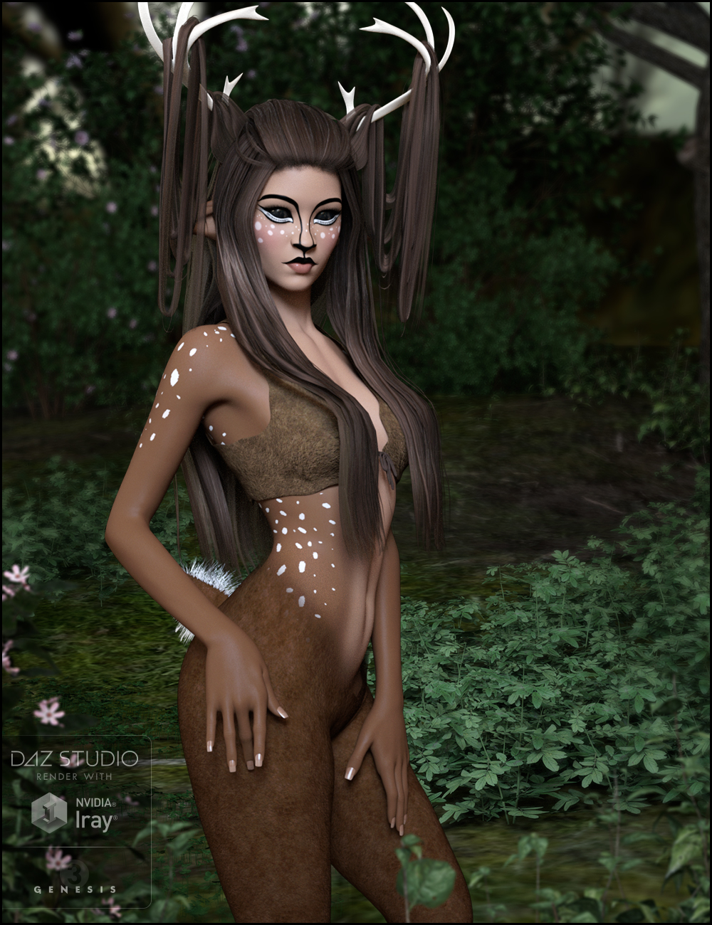 Forest Fantasy: Fawna for Genesis 3 Female(s) by: JessaiiDemonicaEviliusTrickster3DX, 3D Models by Daz 3D