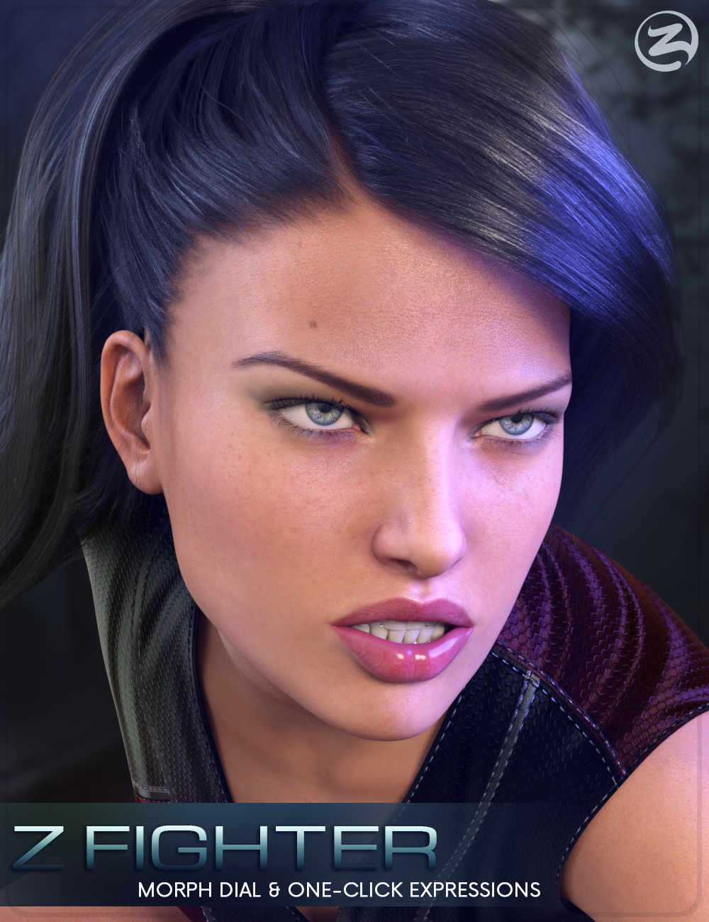 Z Fighter - Dialable & One-Click Expressions for Genesis 3 Female by: Zeddicuss, 3D Models by Daz 3D