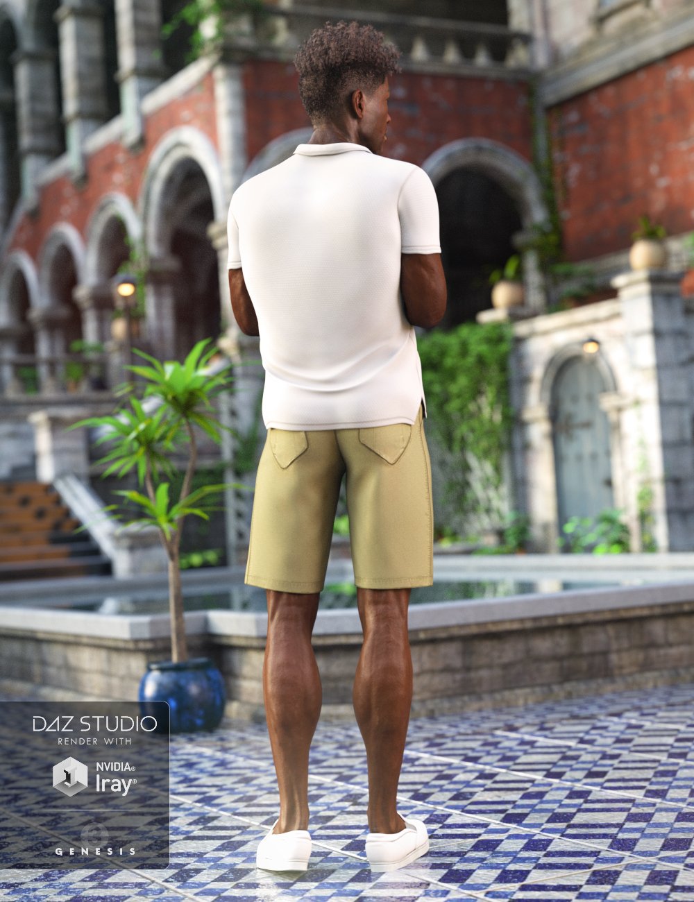 Spring Polo Outfit for Genesis 3 Male(s) by: NikisatezArien, 3D Models by Daz 3D