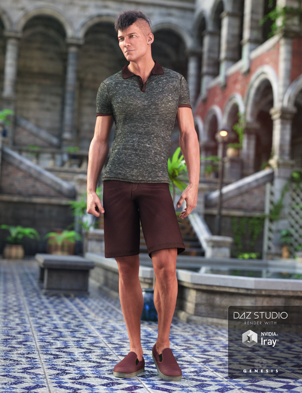 Spring Polo Outfit for Genesis 3 Male(s) Spring Polo Outfit for Genesis 3 Male(s) by: NikisatezArien, 3D Models by Daz 3D