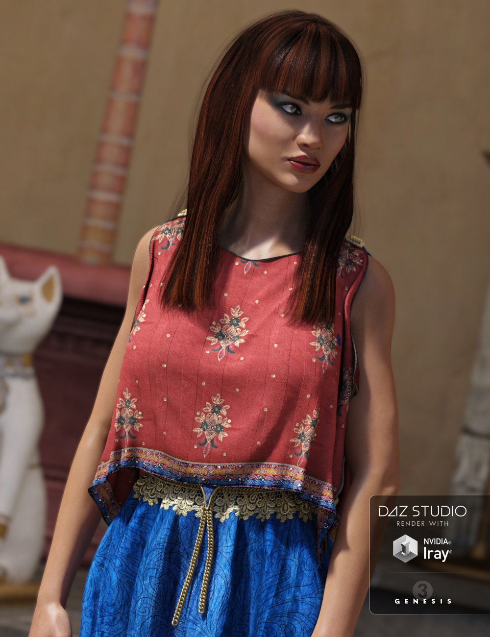 Hathor for Hellenic by: Sarsa, 3D Models by Daz 3D