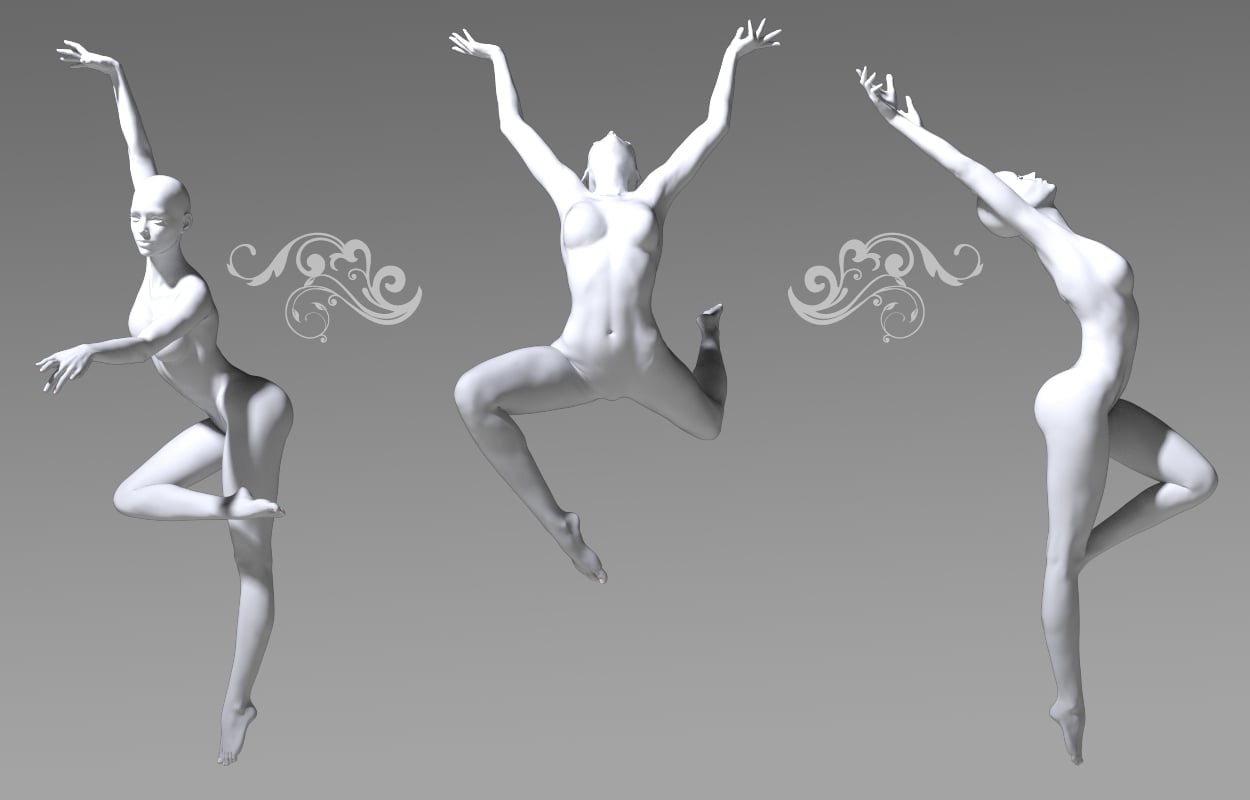 Modern Dance Poses for Genesis 3 Female by: Ensary, 3D Models by Daz 3D