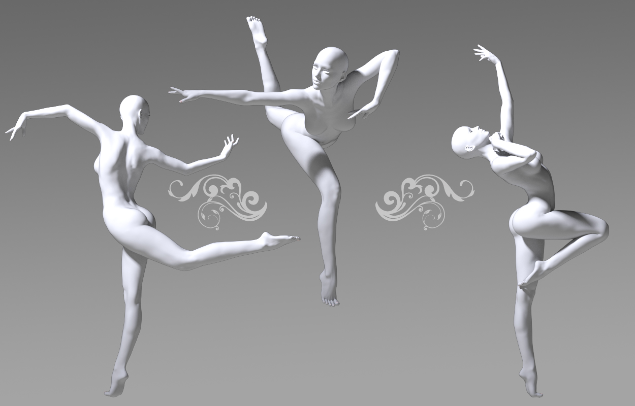 Modern Dance Poses for Genesis 3 Female by: Ensary, 3D Models by Daz 3D