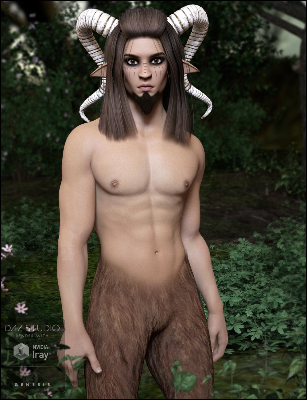 Forest Fantasy: Satyrn for Genesis 3 Male(s) by: JessaiiDemonicaEviliusTrickster3DX, 3D Models by Daz 3D