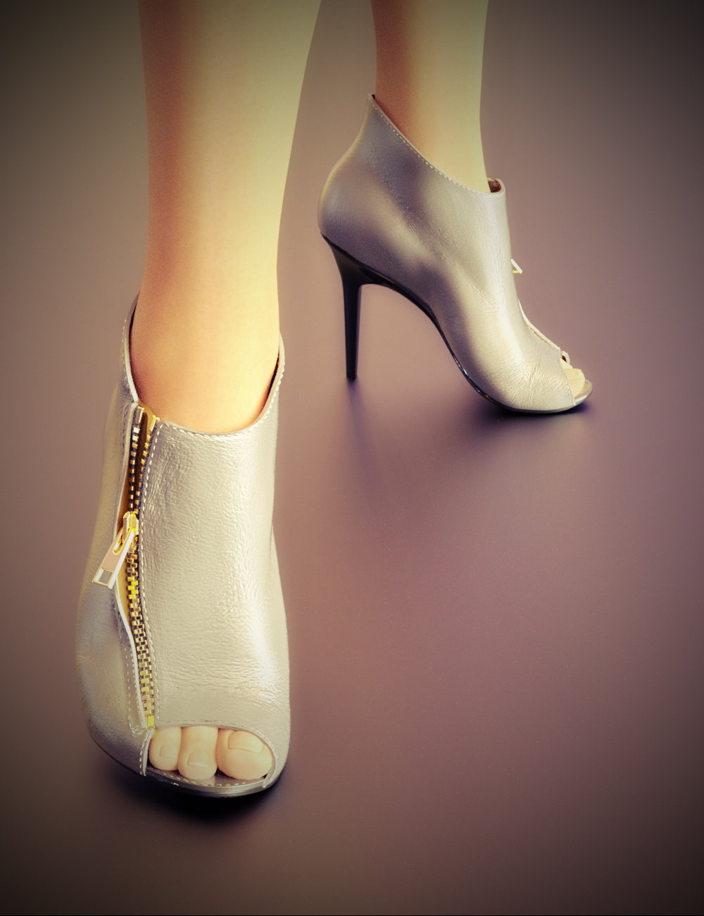 Zipper Ankle Boots for Genesis 3 Female(s) by: chungdan, 3D Models by Daz 3D