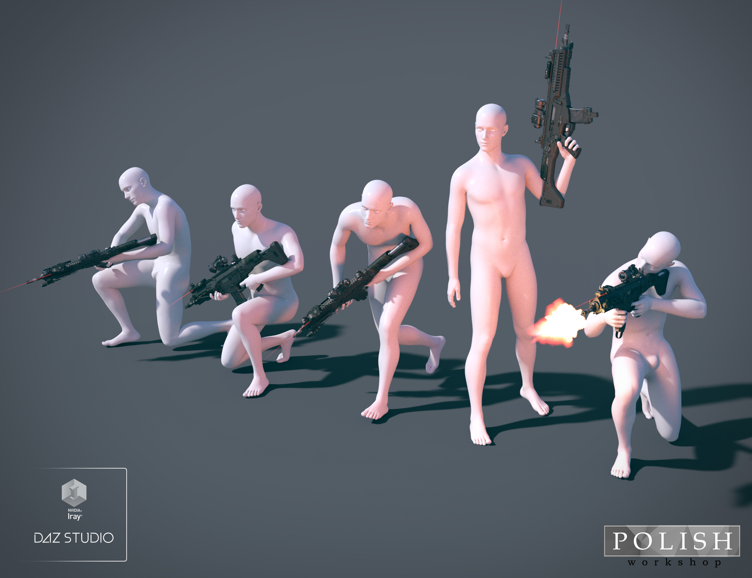 AMX Assault Rifle and Poses AMX Assault Rifle and Poses by: Polish, 3D Models by Daz 3D