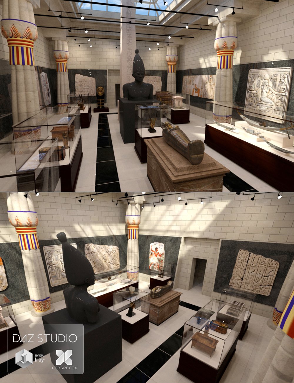 Ancient Egypt Exhibit by: PerspectX, 3D Models by Daz 3D