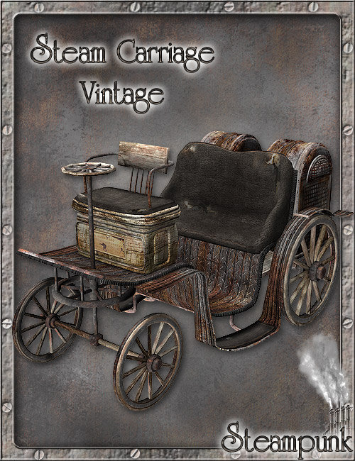 Steam Carriage - Vintage and Restored by: LaurieS, 3D Models by Daz 3D