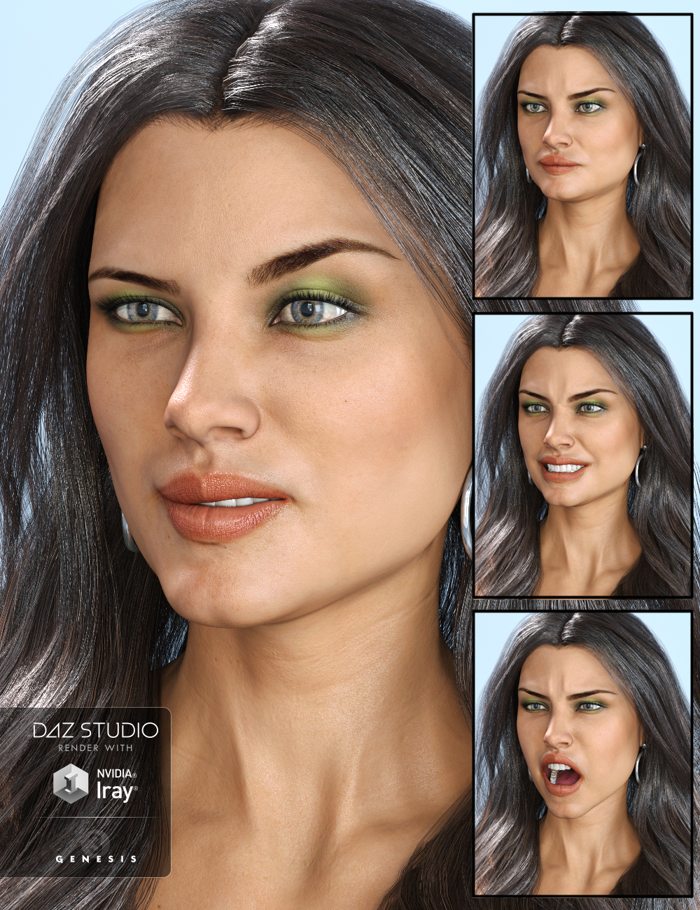 Ophelia Mature Expressive for Ophelia 7 and Genesis 3 Female by: Neikdian, 3D Models by Daz 3D