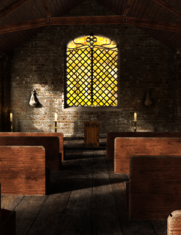 Old Chapel by: Serum, 3D Models by Daz 3D