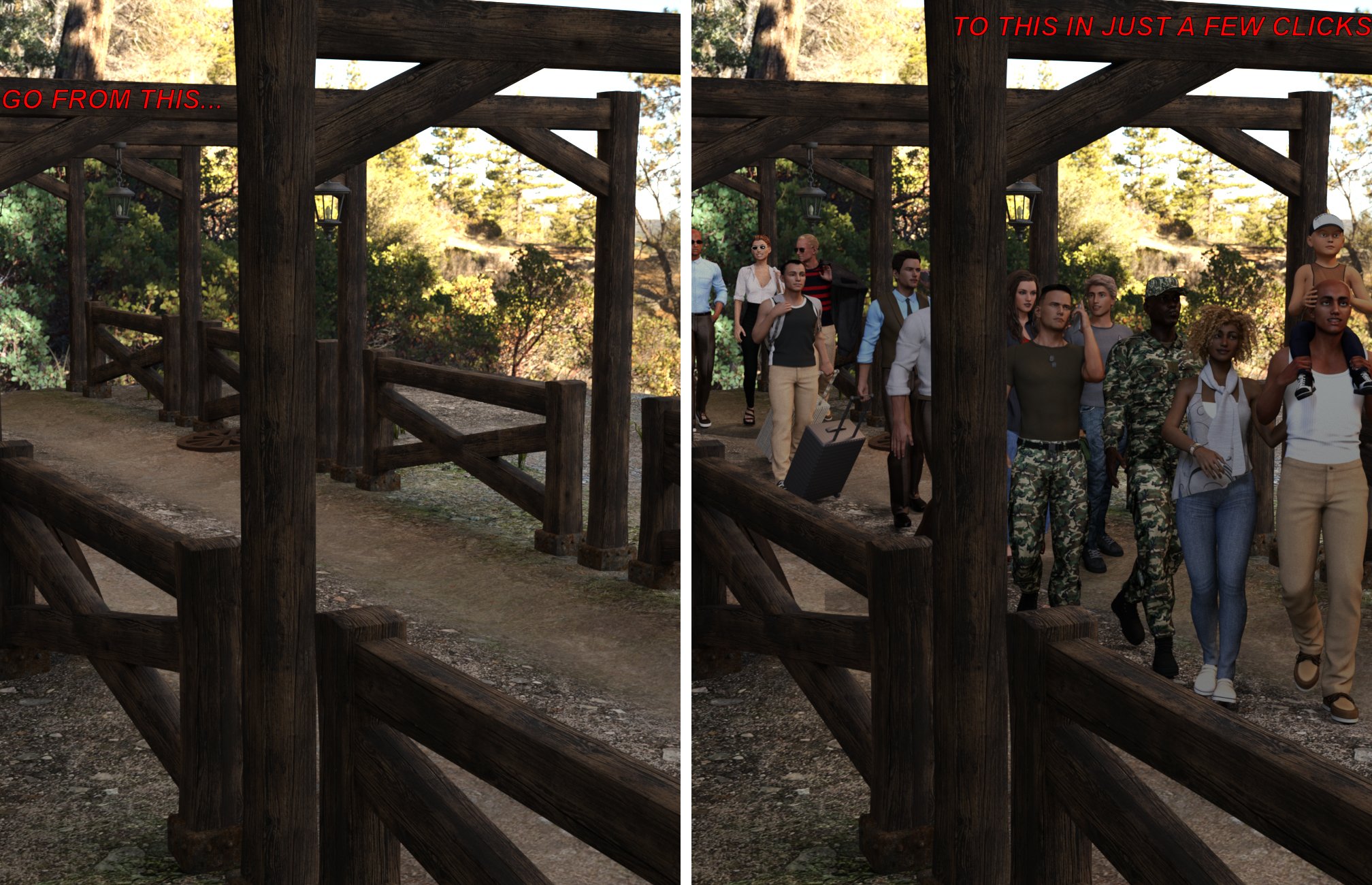 Insta-Crowd Billboards Insta-Crowd Billboards by: SimonWM, 3D Models by Daz 3D