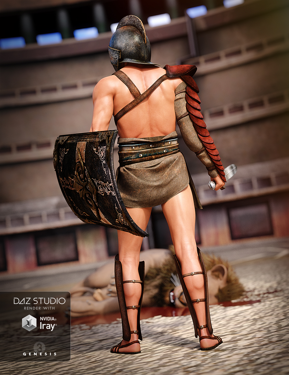 Thracian Gladiator Outfit for Genesis 3 Male(s) by: NikisatezDirtyFairy, 3D Models by Daz 3D