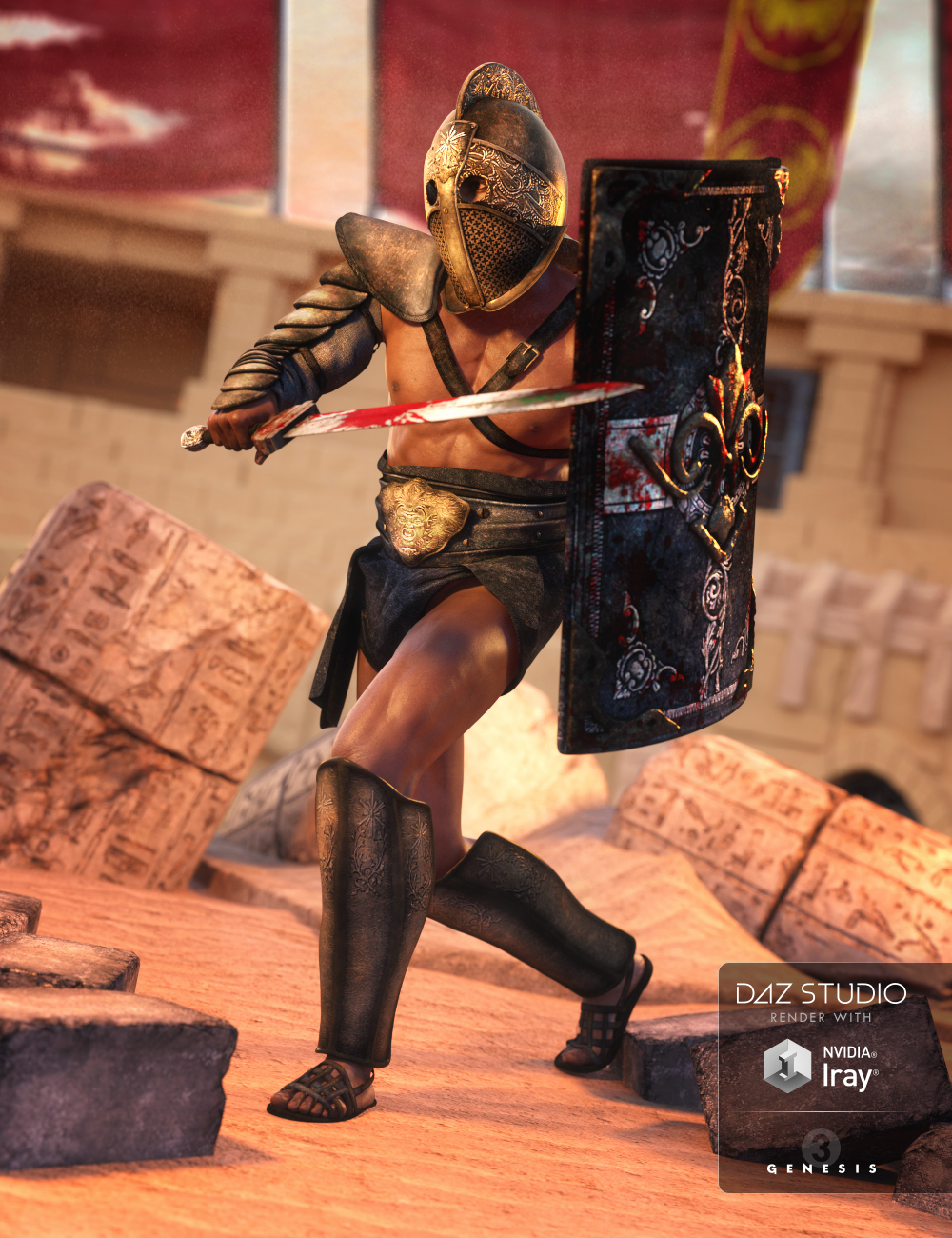 Thracian Gladiator Outfit Textures Thracian Gladiator Outfit Textures by: DirtyFairy, 3D Models by Daz 3D