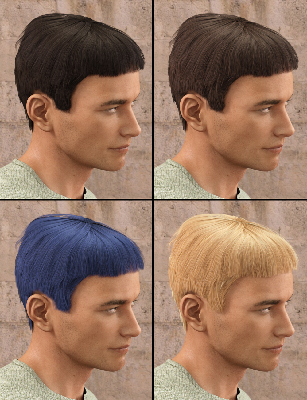 Nerdy Guy Hair for Genesis 3 Male(s) by: Propschick, 3D Models by Daz 3D