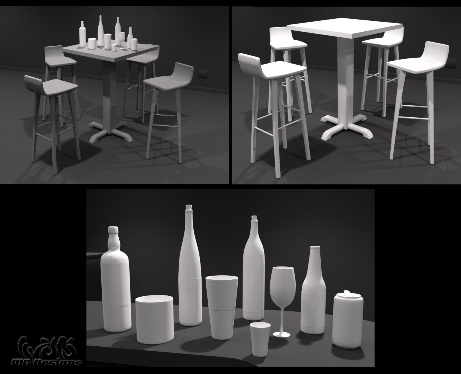 IDG Night Out Props and Poses by: IDG DesignsDestinysGardenInaneGlory, 3D Models by Daz 3D