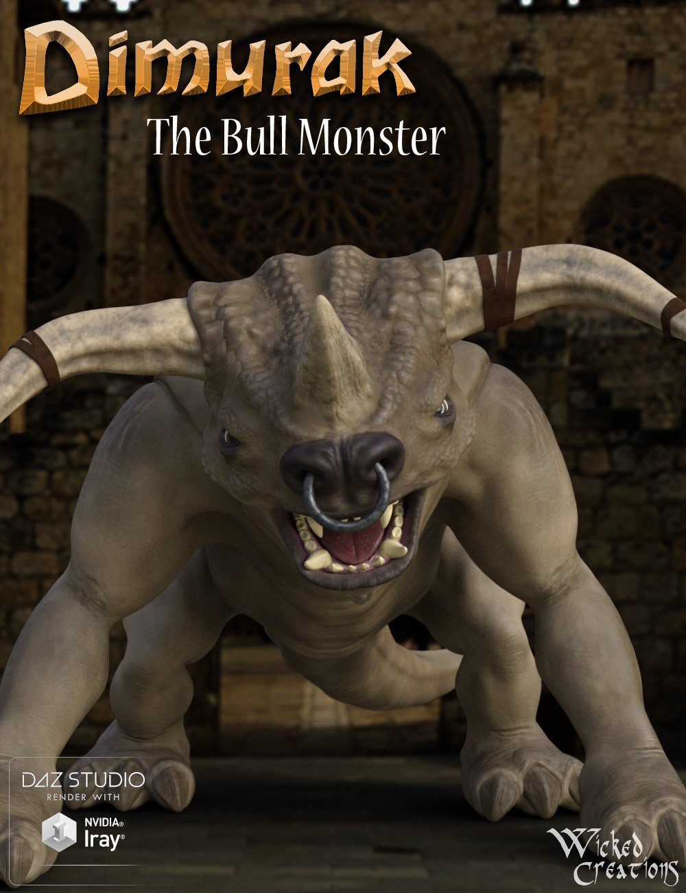 Dimurak Toon Bull Monster by: Wicked Creations, 3D Models by Daz 3D
