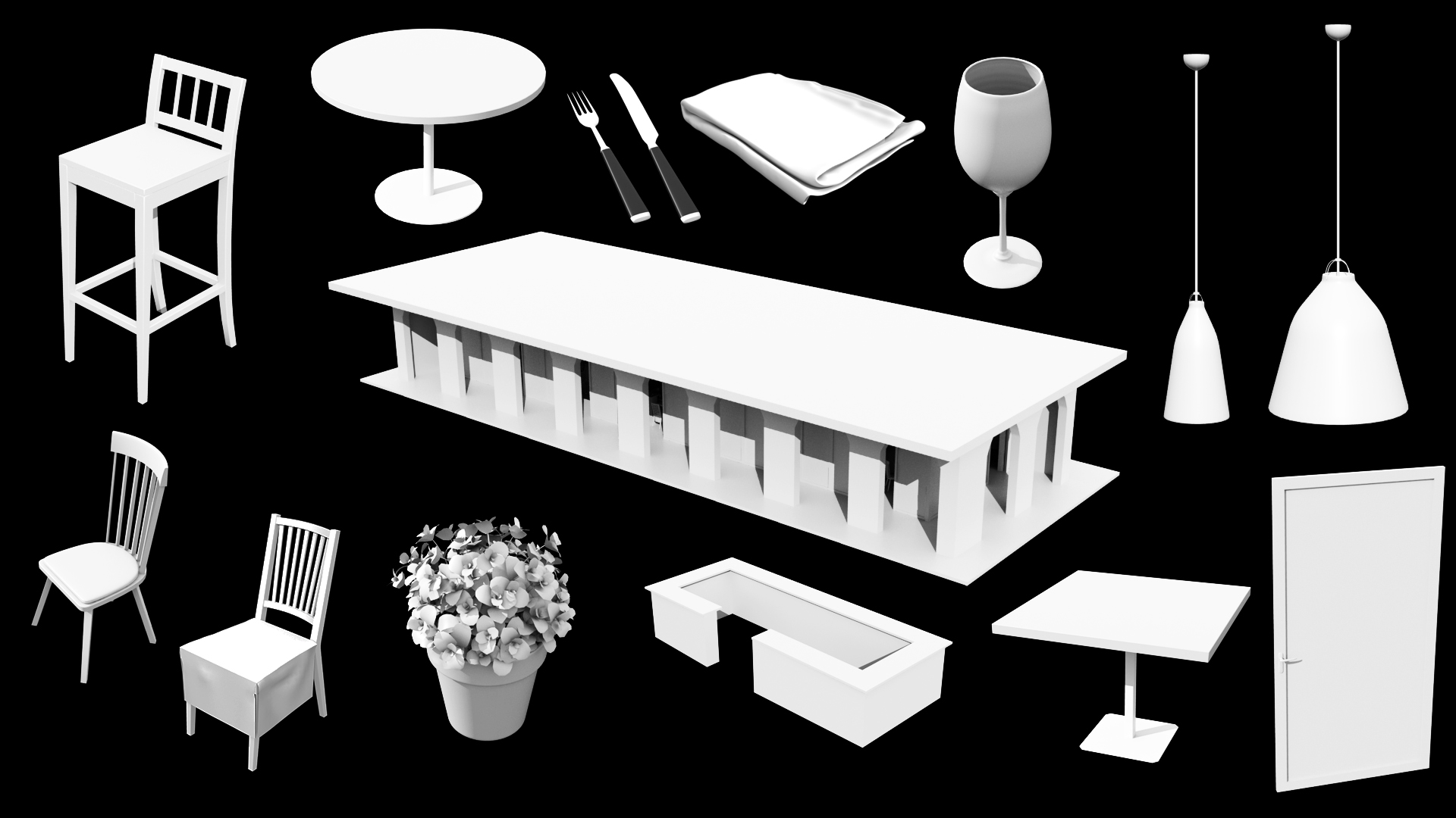 Elegance Fine Dining by: Tesla3dCorp, 3D Models by Daz 3D
