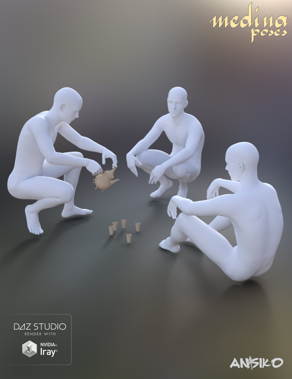 Medina Poses by: Ansiko, 3D Models by Daz 3D