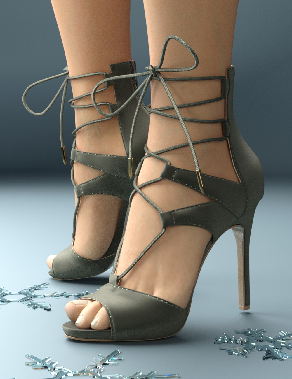 Lace Up Heels for Genesis 3 Female(s) by: chungdan, 3D Models by Daz 3D