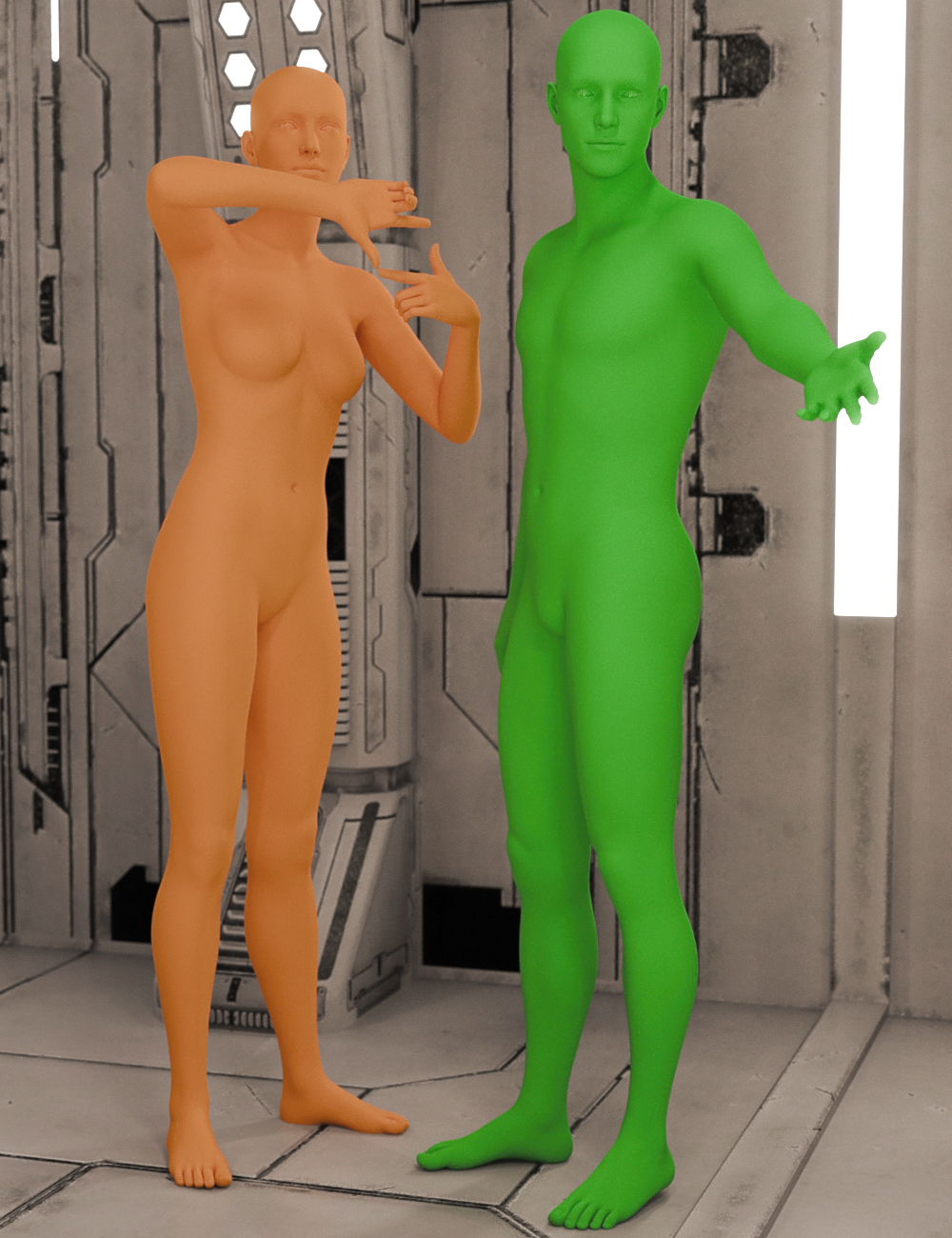 SS Marcoor Control Room Poses by: Three Wishes, 3D Models by Daz 3D