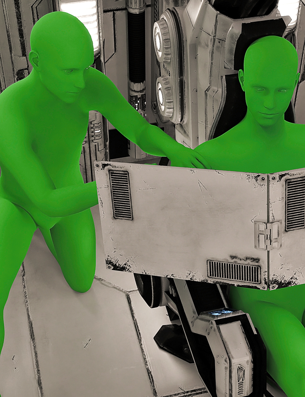SS Marcoor Control Room Poses SS Marcoor Control Room Poses by: Three Wishes, 3D Models by Daz 3D
