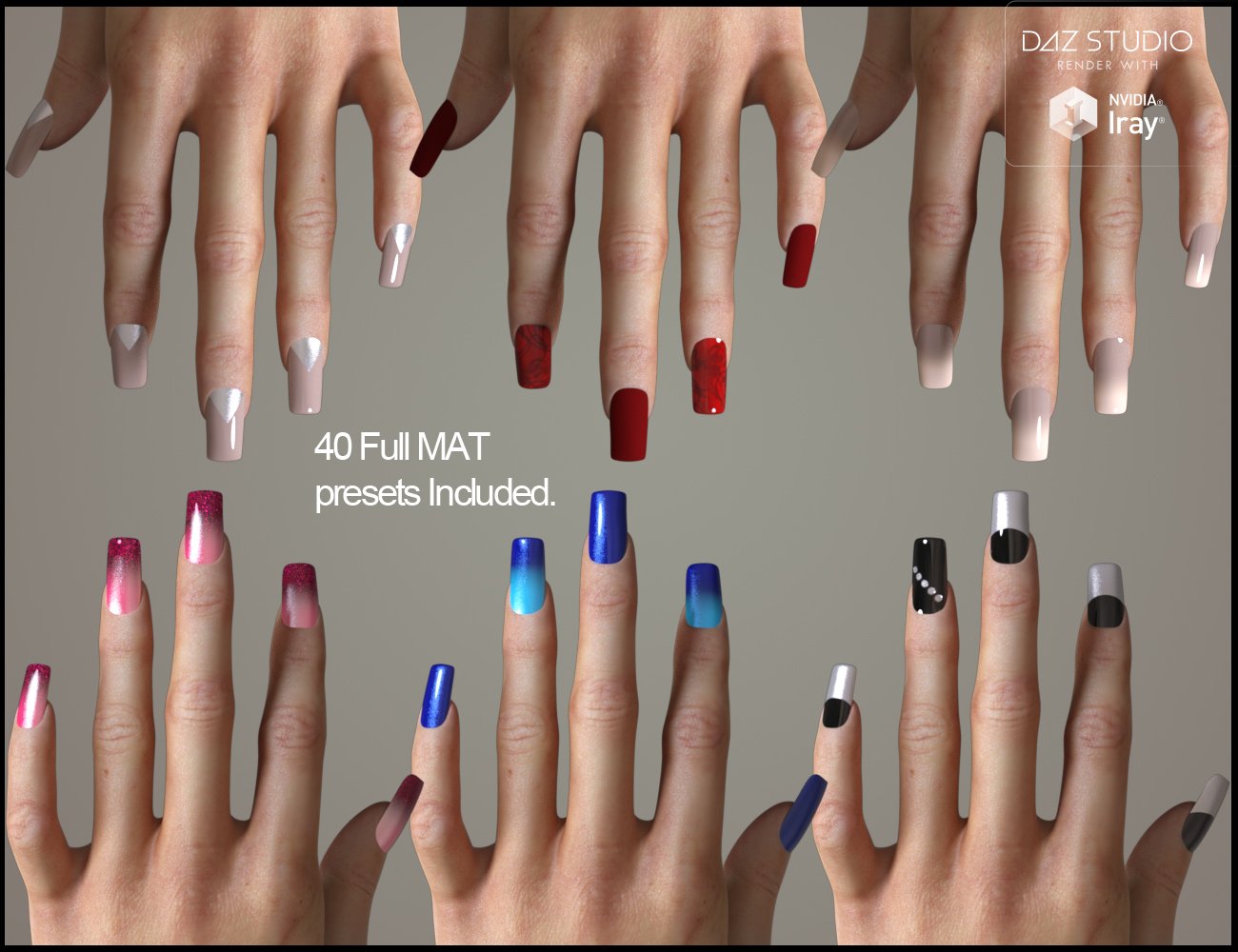 Nail System for Genesis 3 and 8 Female(s) Nail System for Genesis 3 and 8 Female(s) by: Nikisatez, 3D Models by Daz 3D