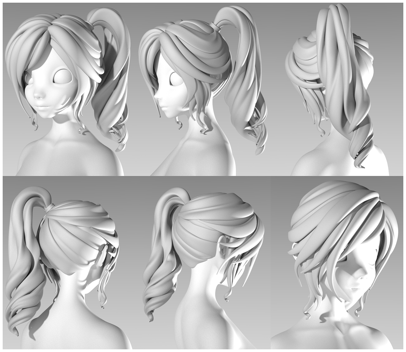 D4M Charity Hair LoRes for Genesis 3 Female(s) by: Lady LittlefoxTraveler, 3D Models by Daz 3D