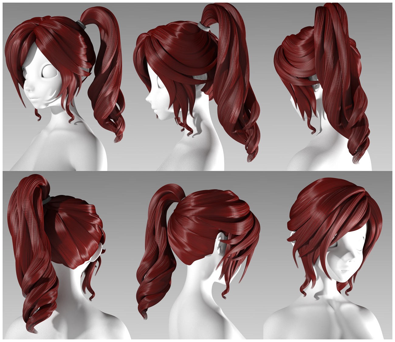 D4M Charity Hair LoRes for Genesis 3 Female(s) by: Lady LittlefoxTraveler, 3D Models by Daz 3D
