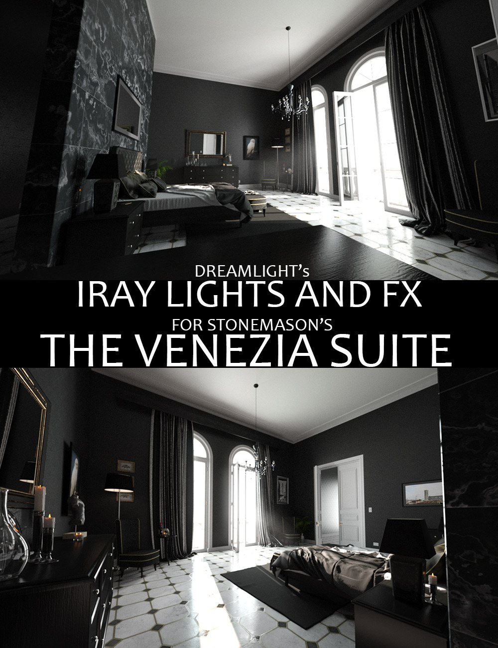 Iray Lights and FX for The Venezia Suite by: Dreamlight, 3D Models by Daz 3D