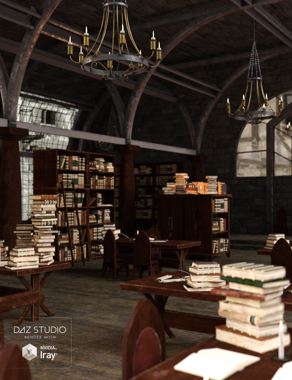 The Fantastic Library The Fantastic Library by: Mely3DVal3dart, 3D Models by Daz 3D