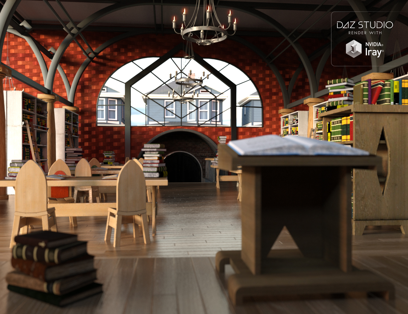 The Fantastic Library The Fantastic Library by: Mely3DVal3dart, 3D Models by Daz 3D