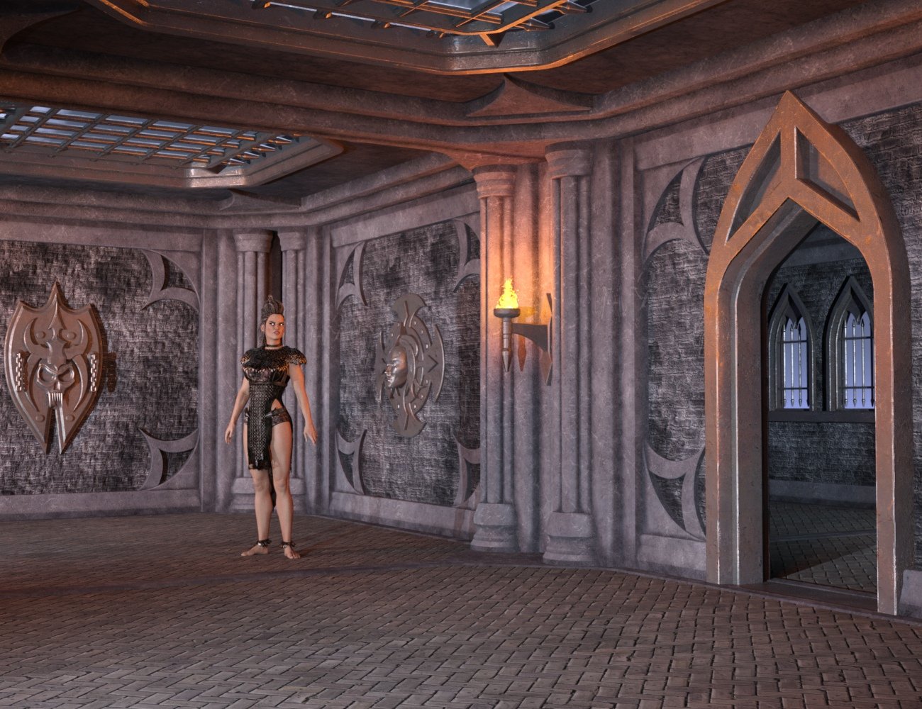 Silverthorn Fortress Modular Interior Kit by: Nightshift3D, 3D Models by Daz 3D
