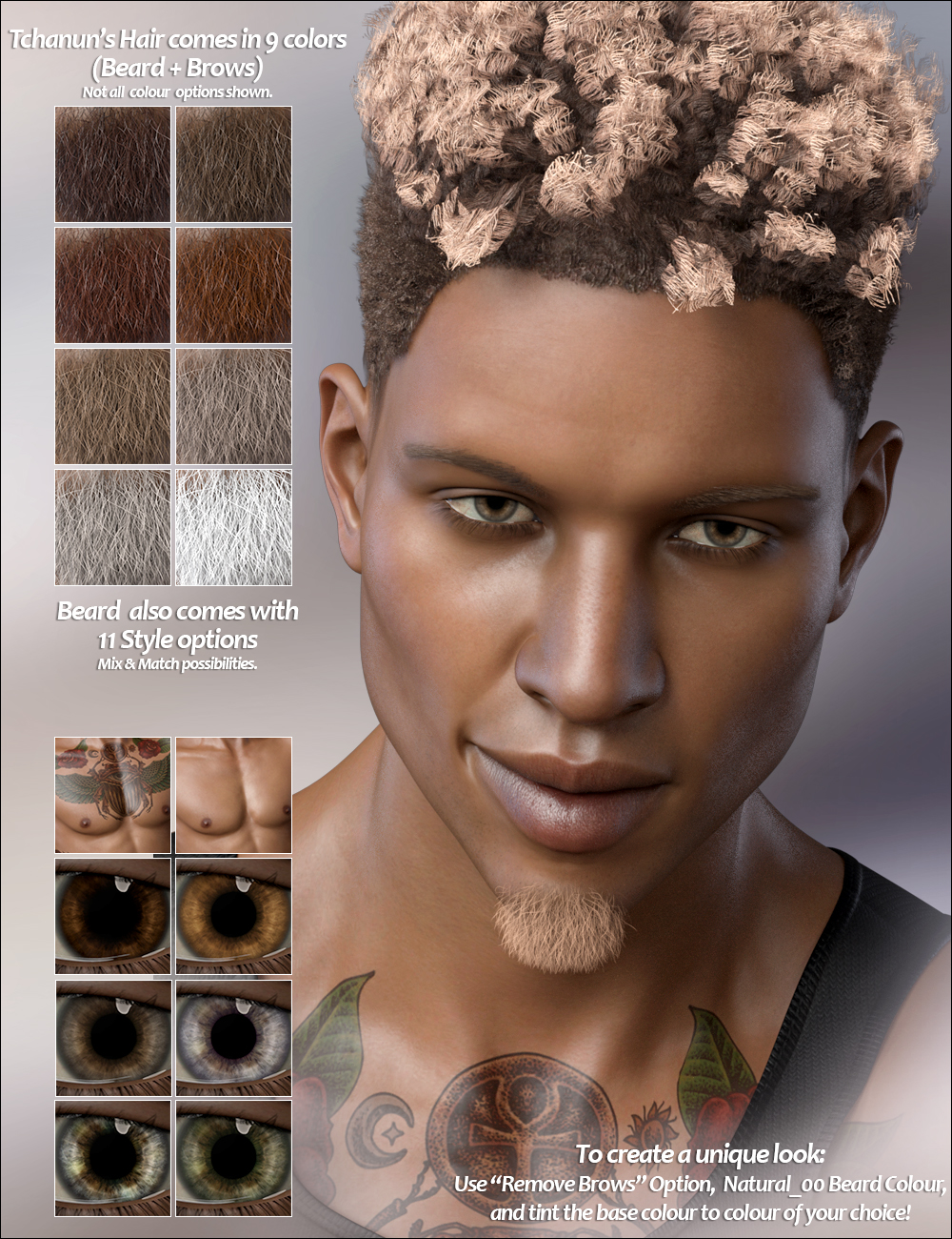 FWSA Tchanun HD for Michael 7 and LI Tchanun Whiskers by: Fred Winkler ArtSabbyLaticis Imagery, 3D Models by Daz 3D