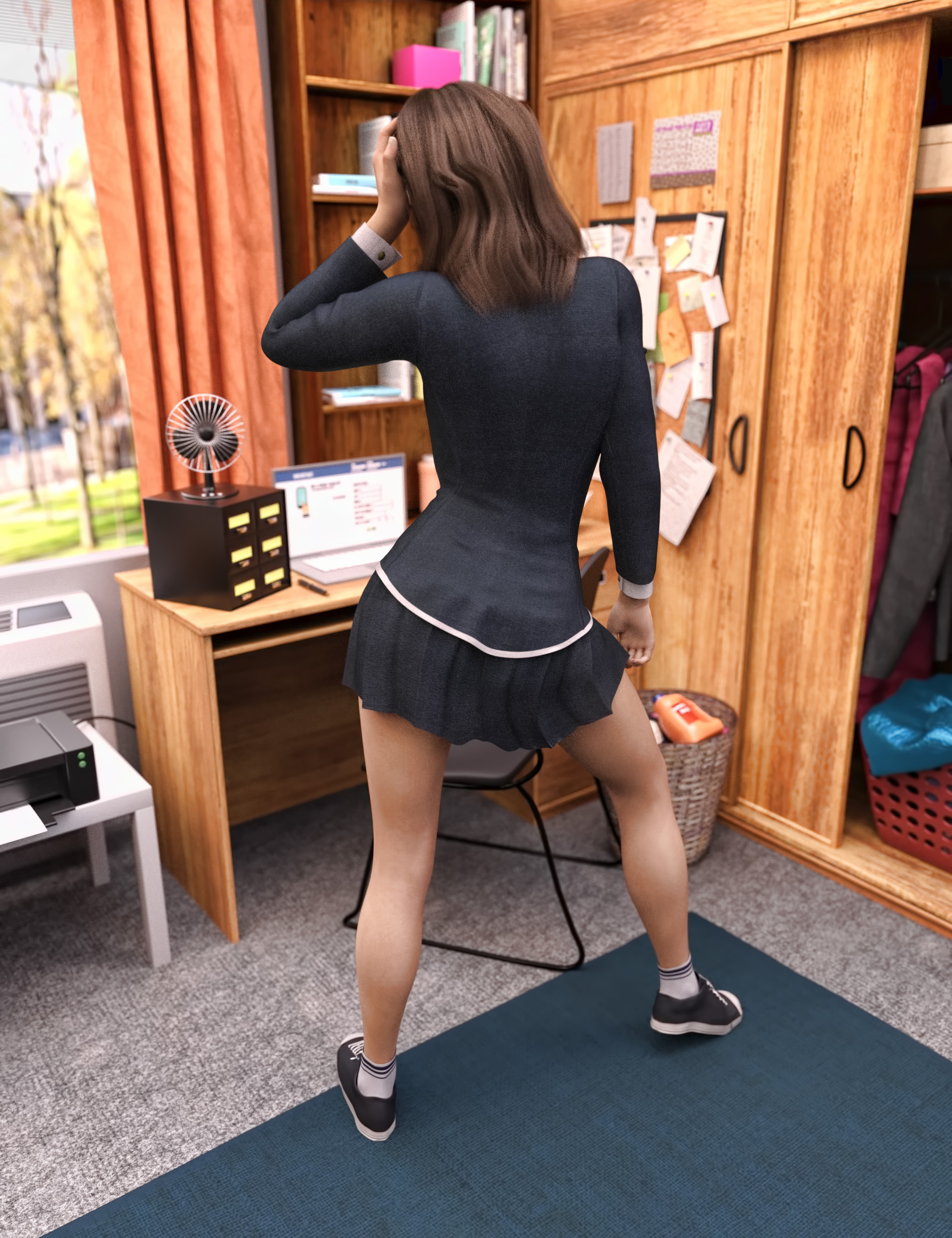 i13 College Uniform for the Genesis 3 Female(s) by: ironman13, 3D Models by Daz 3D