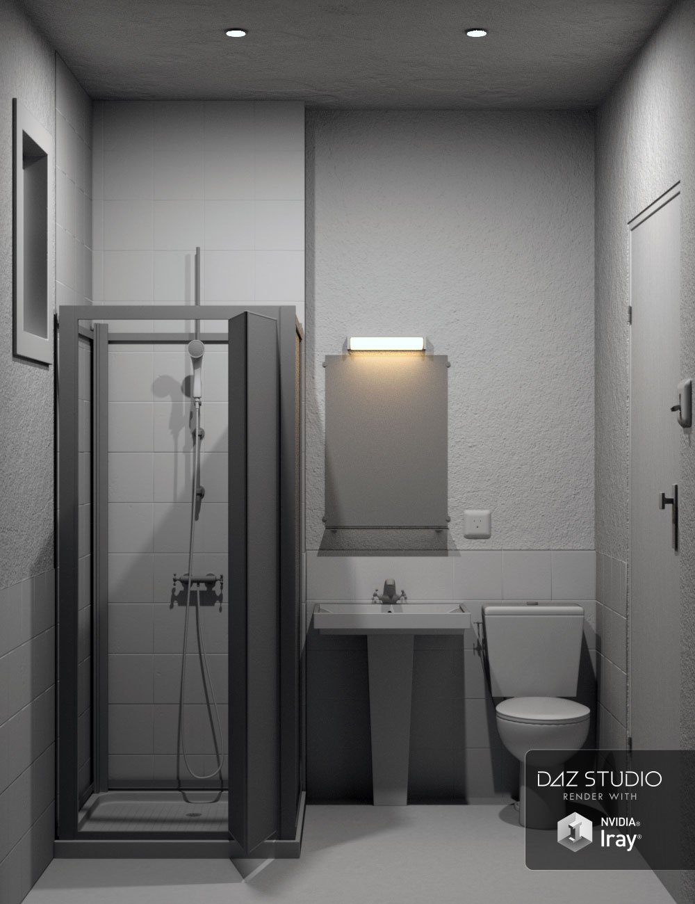 The Bathroom, BEFORE and AFTER... by: ile-avalon, 3D Models by Daz 3D