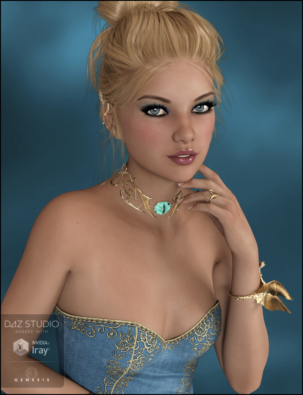 Dragon Horde Jewelry for Genesis 3 Female(s) by: DemonicaEviliusTrickster3DX, 3D Models by Daz 3D