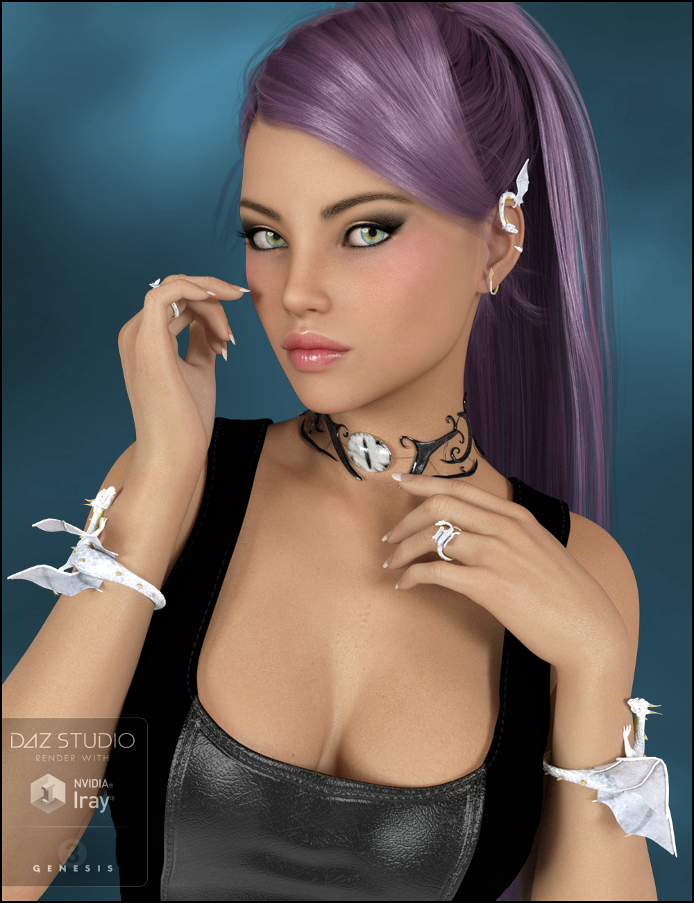Dragon Horde Jewelry for Genesis 3 Female(s) by: DemonicaEviliusTrickster3DX, 3D Models by Daz 3D