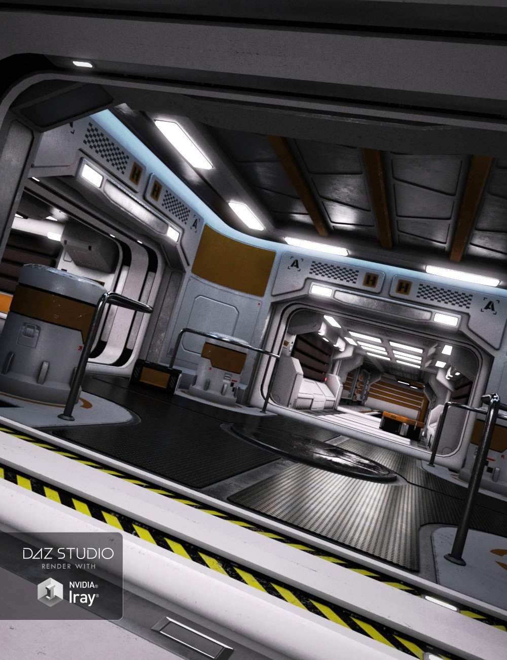 Sci-Fi Interior Kit 2 by: Mely3D, 3D Models by Daz 3D