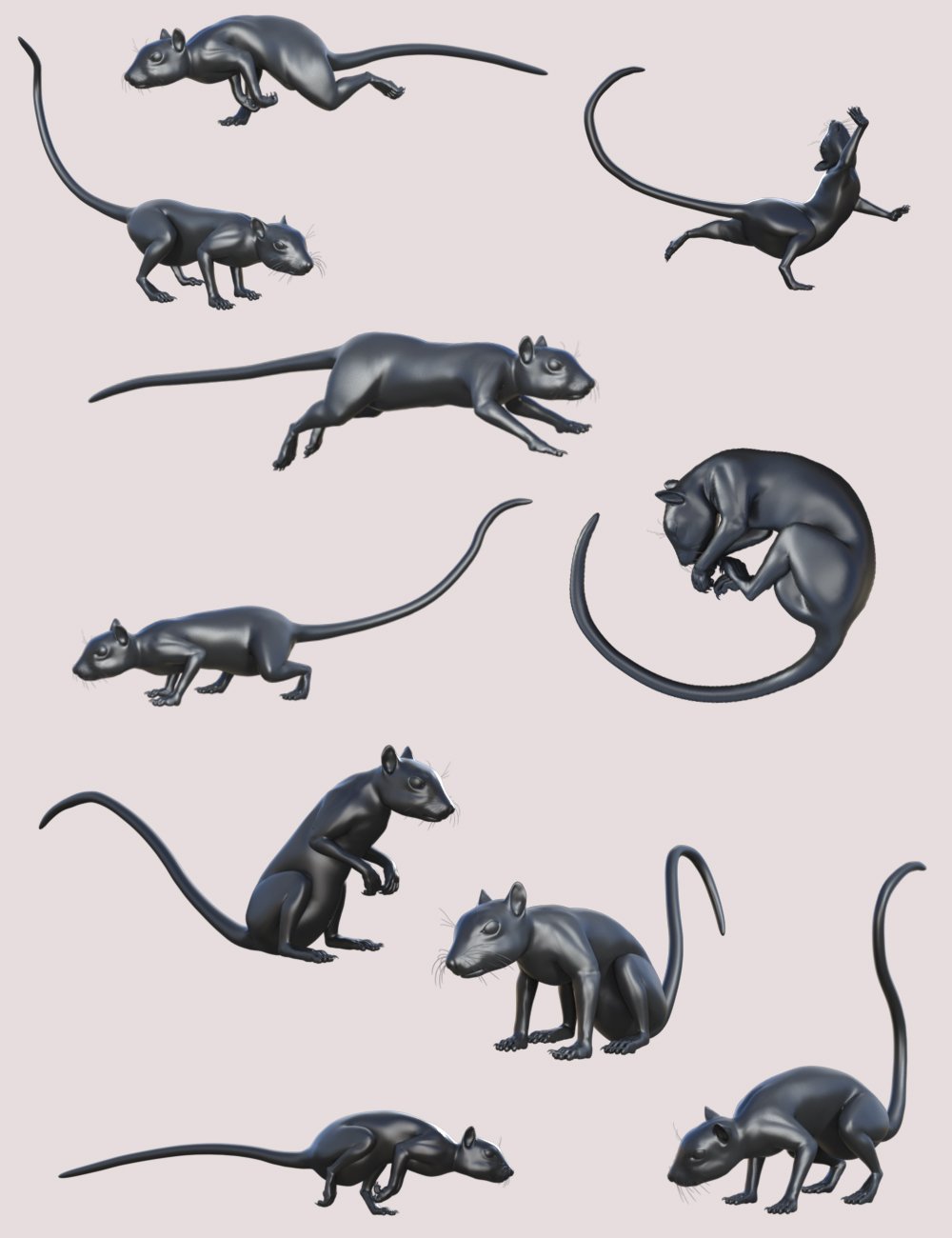 Rodents by AM: Squirrel Props and Poses by: Alessandro_AM, 3D Models by Daz 3D