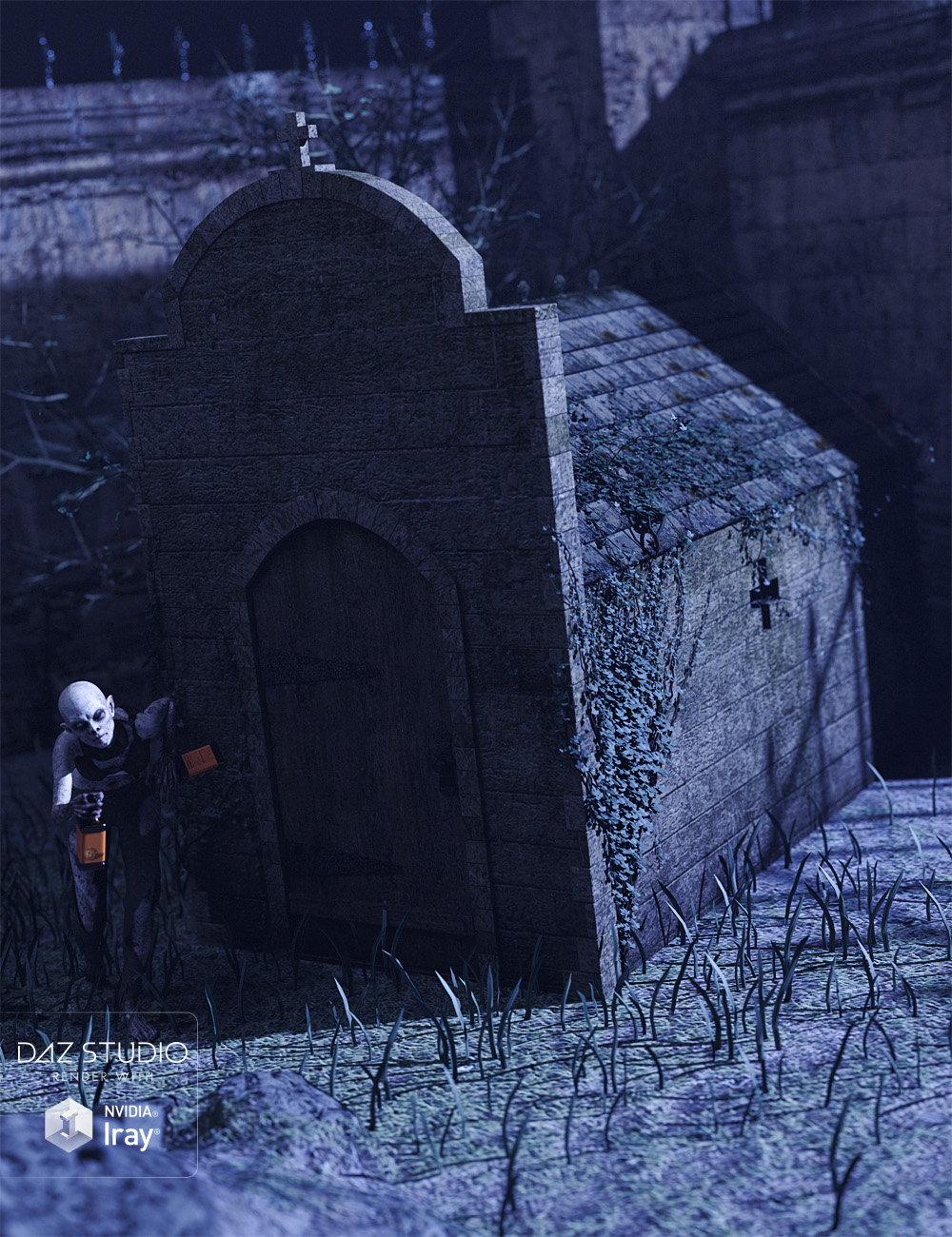 Our Permanent Address - Private Graveyard Chapel by: 3ansonForbiddenWhispers, 3D Models by Daz 3D