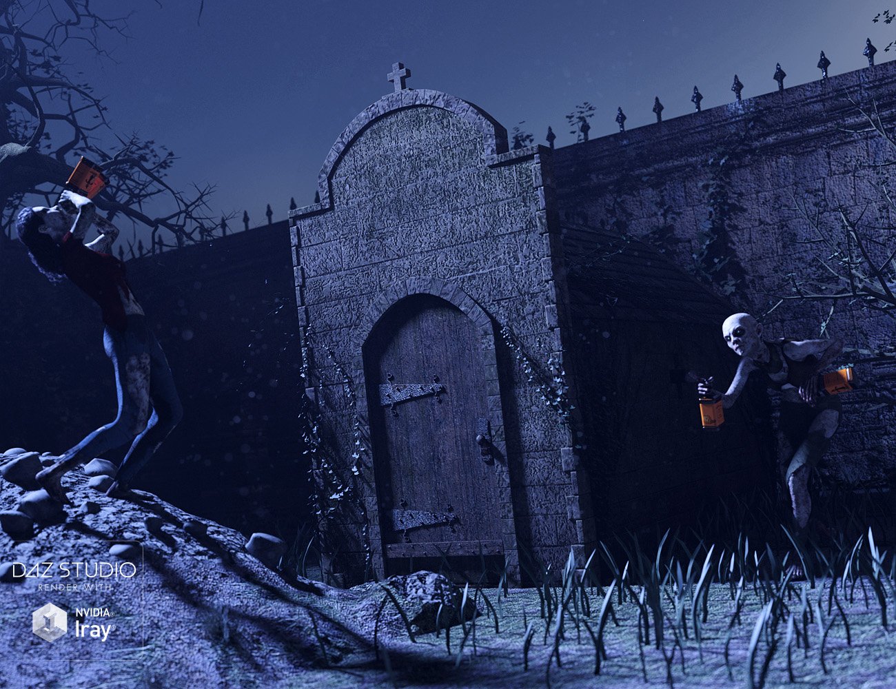 Our Permanent Address Private Graveyard Chapel Daz 3d