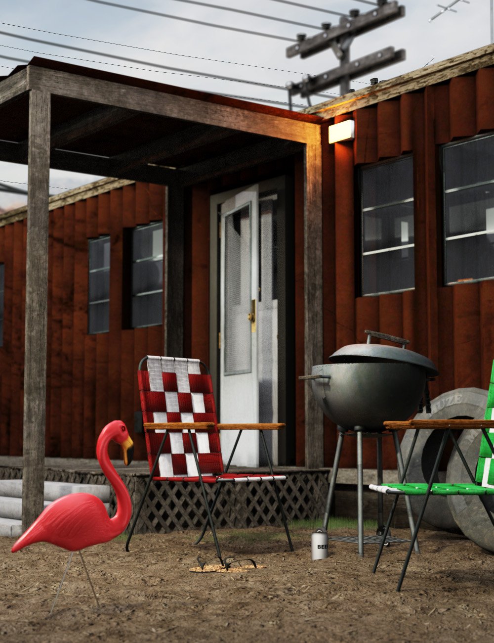 Flamingo Park Trailers Flamingo Park Trailers by: Muze, 3D Models by Daz 3D