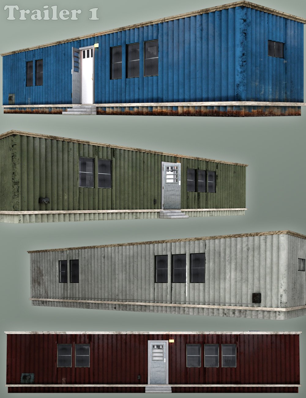 Flamingo Park Trailers Flamingo Park Trailers by: Muze, 3D Models by Daz 3D