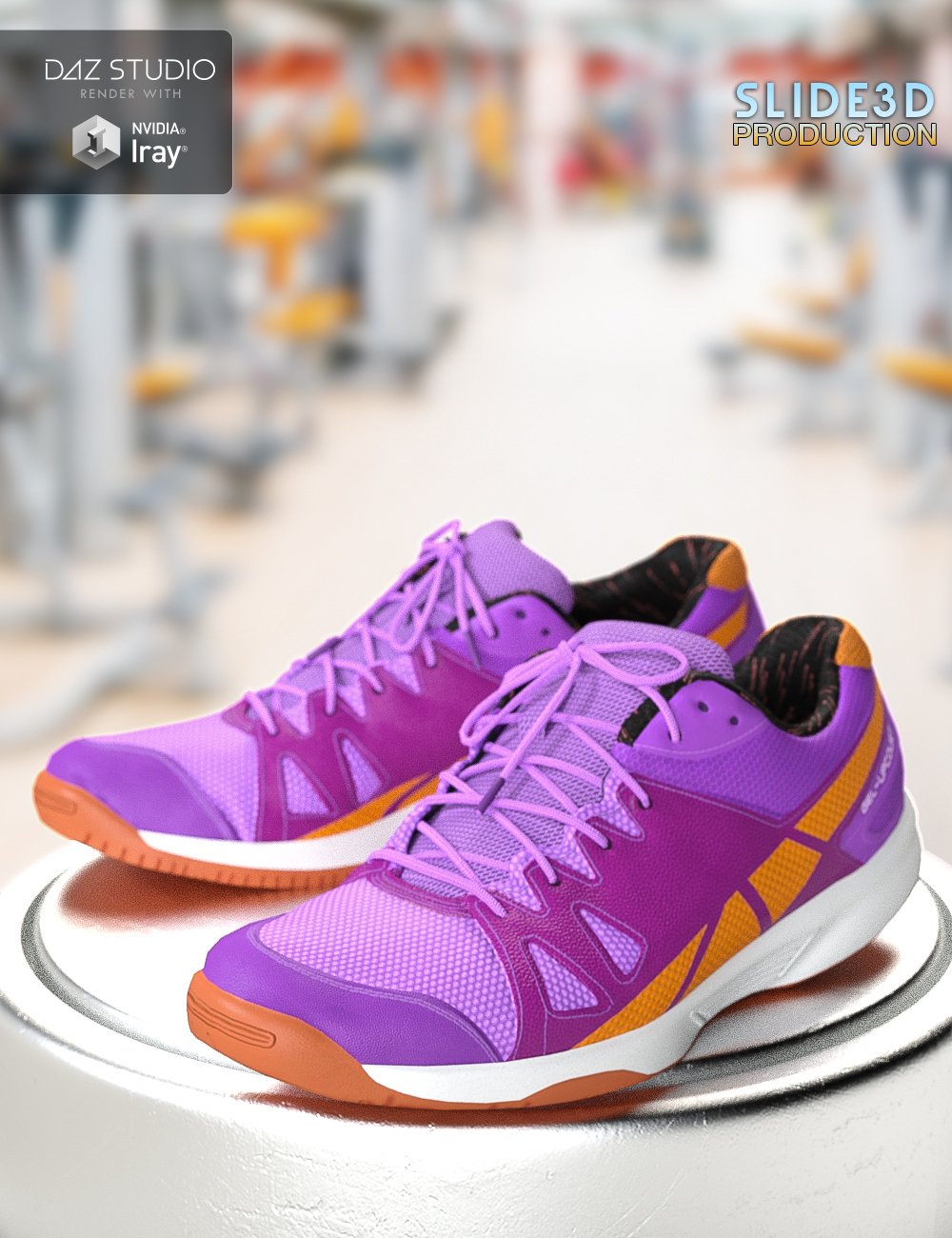Slide3D Real Sneakers for Genesis 3 Female(s) Texture Addon by: Slide3D, 3D Models by Daz 3D
