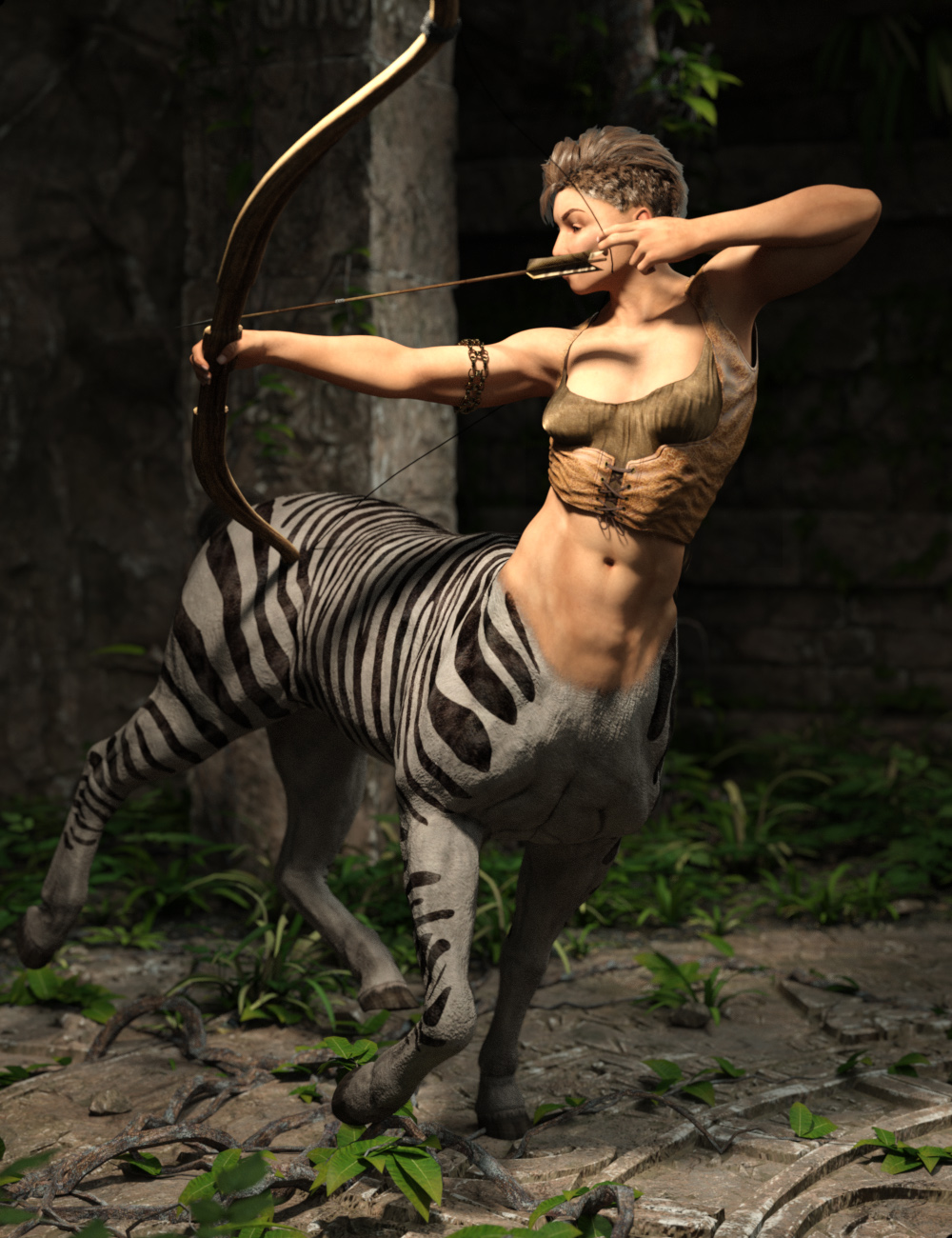 Rheena for Centaur 7 Female by: RawArt, 3D Models by Daz 3D