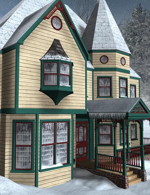 Victorian Winter House by: IsauraS, 3D Models by Daz 3D