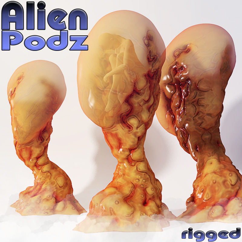 Alien Podz by: DarksealDigi-Mig, 3D Models by Daz 3D